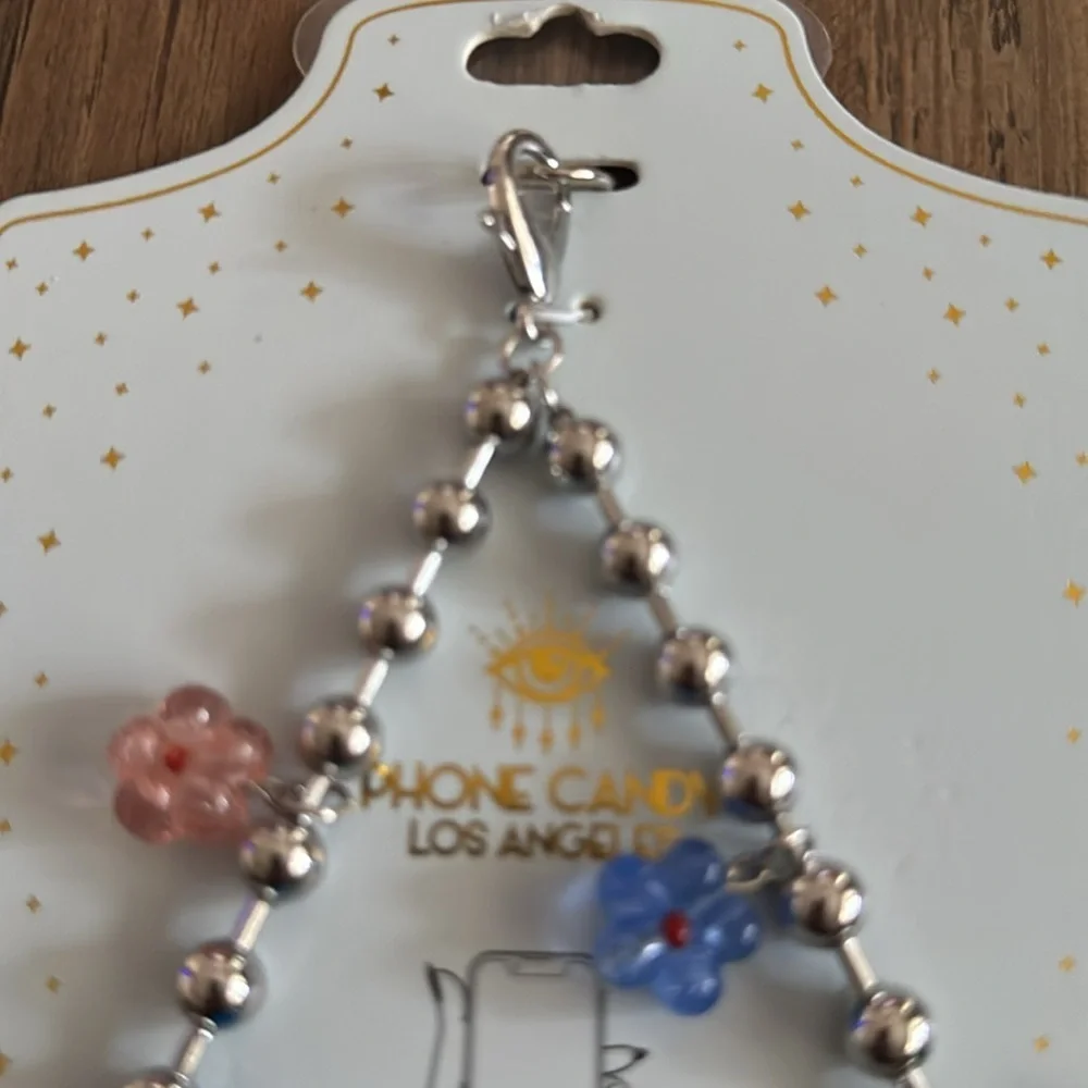 Colorful Flower Phone Charm